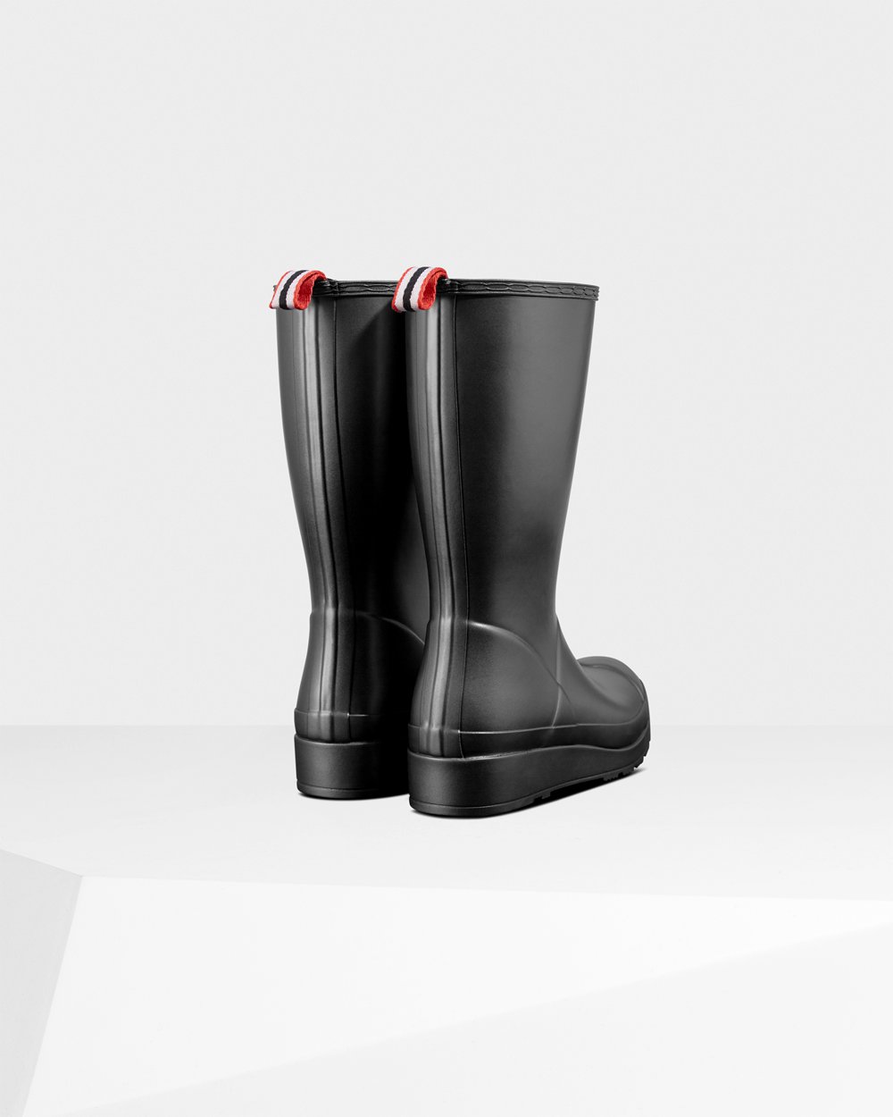 Play Botas Hunter Mujer - Original Tall Pearlized Rain - Negros - YCUMBPJ-74